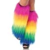 LEG AVENUE Rainbow Pride Furry Leg Warmers Gay Pride