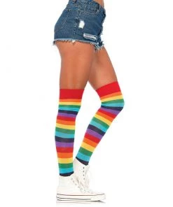 LEG AVENUE Rainbow Pride Socks Gay Pride