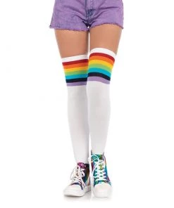LEG AVENUE Rainbow Pride Trimmed Socks
