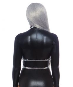 LEG AVENUE Gay Pride Studded Holographic Vinyl Body Harness