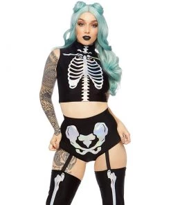 LEG AVENUE Holo Skeleton Costume