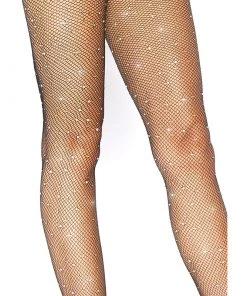 LEG AVENUE Rhinestone Fishnet Pantyhose Lingerie