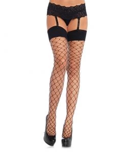 LEG AVENUE Black Mini Fence Net W/ Garter Festival