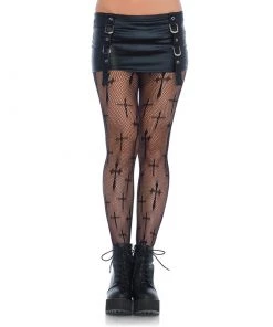 LEG AVENUE Lingerie Gothic Crosses Pantyhose