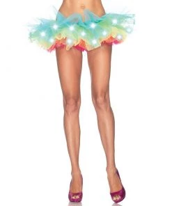 LEG AVENUE Rainbow Pride Lit Organza Tutu Gay Pride