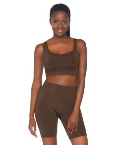 LEG AVENUE Spandex 2 Piece Bodysuit- Dark Tan Festival