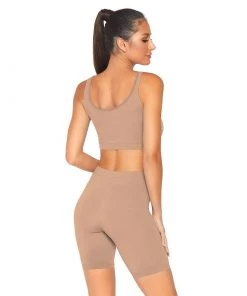 LEG AVENUE Festival Spandex 2 Piece Bodysuit- Med Tan