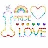 LEG AVENUE Pride Jeweled Body Stickers Gay Pride