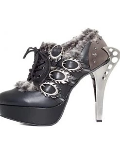 HADES Size 10 - Mammoth Monarch Faux Fur Heel