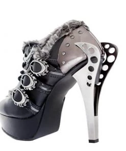 HADES Size 10 - Mammoth Monarch Faux Fur Heel