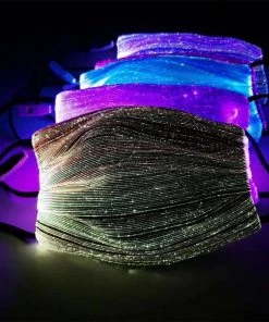 Night Bloom Accessories Multicolor Light Up Face Mask