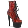 PLEASER USA Sexy Serpent Heels - Red Holo