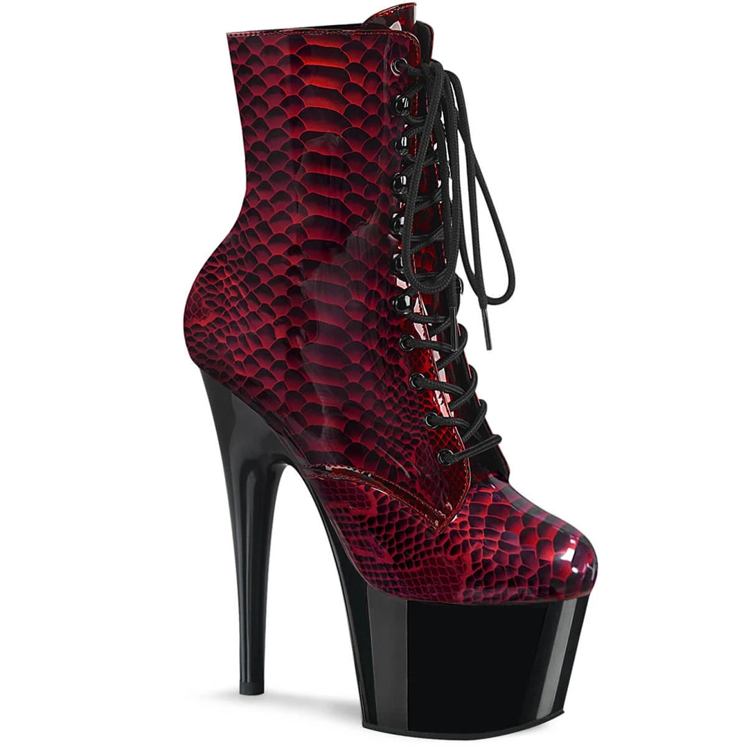 PLEASER USA Sexy Serpent Heels - Dark Red Shoes 3 PLEASER USA Sexy Serpent Heels - Dark Red Shoes