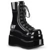PLEASER USA Shoes Dropkick Patent Black Stompers