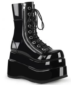 PLEASER USA Shoes Dropkick Patent Black Stompers