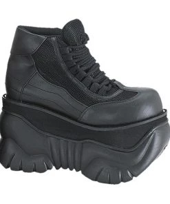 PLEASER USA Lace Up Blacked Out Platform Sneakers