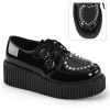 PLEASER USA Spiked Heart Creepers - Midnight