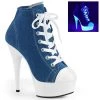 PLEASER USA Shoes Delight Sneaker Heel - Blue