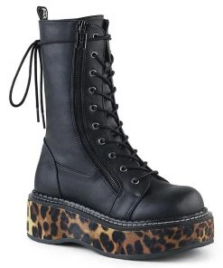 PLEASER USA Emily Stomper Boots - Leopard