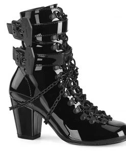 PLEASER USA Tombstone Boots - Black Patent Victorian Corsets