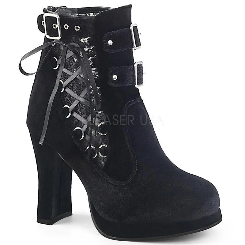 PLEASER USA Size 8 - Gothic Lacers Ankle Boots Shoes 3 PLEASER USA Size 8 - Gothic Lacers Ankle Boots Shoes