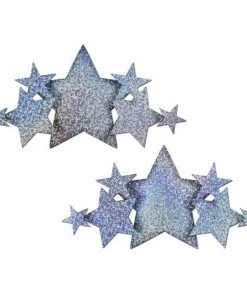 Pastease Festival Silver Glitter Star Cover Pasties