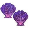 Pastease Festival Purple Glitter Seashell Nipple Pasties 1 Pastease Festival Purple Glitter Seashell Nipple Pasties