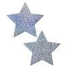 Pastease Glittery Star Nipple Pasties - Silver 2 Pastease Glittery Star Nipple Pasties - Silver