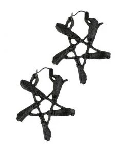 RESTYLE Accessories Penta Broom Earrings - Black