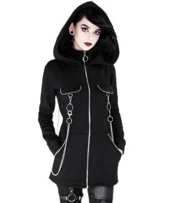 RESTYLE Outerwear Chained Desires Zipped Hoodie