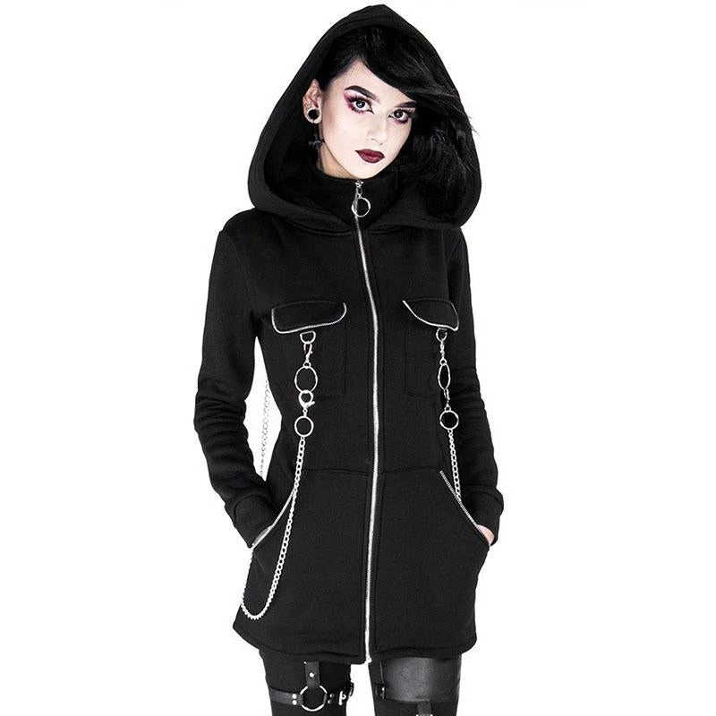 RESTYLE Outerwear Chained Desires Zipped Hoodie 3 RESTYLE Outerwear Chained Desires Zipped Hoodie