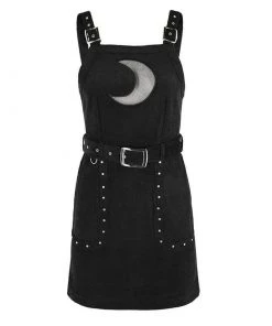 RESTYLE Crescent Corduroy Suspender Dress Clothing