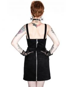 RESTYLE Crescent Corduroy Suspender Dress Clothing