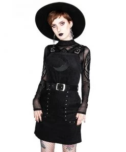 RESTYLE Crescent Corduroy Suspender Dress Clothing