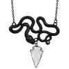 RESTYLE Slithering Serpent Necklace - Black Accessories 2 RESTYLE Slithering Serpent Necklace - Black Accessories