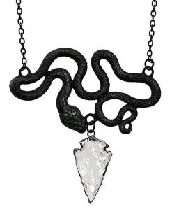 RESTYLE Slithering Serpent Necklace - Black Accessories