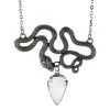 RESTYLE Slithering Serpent Necklace In Silver Accessories