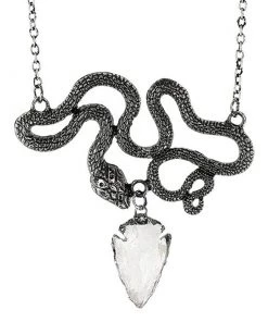 RESTYLE Slithering Serpent Necklace In Silver Accessories