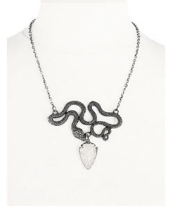 RESTYLE Slithering Serpent Necklace In Silver Accessories