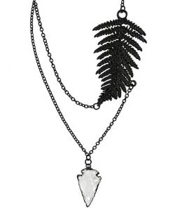 RESTYLE Accessories Floating Fern Necklace In Silver
