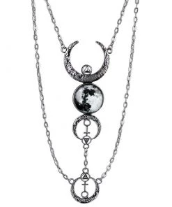 RESTYLE Moon Phase Maiden Necklace - Silver Accessories