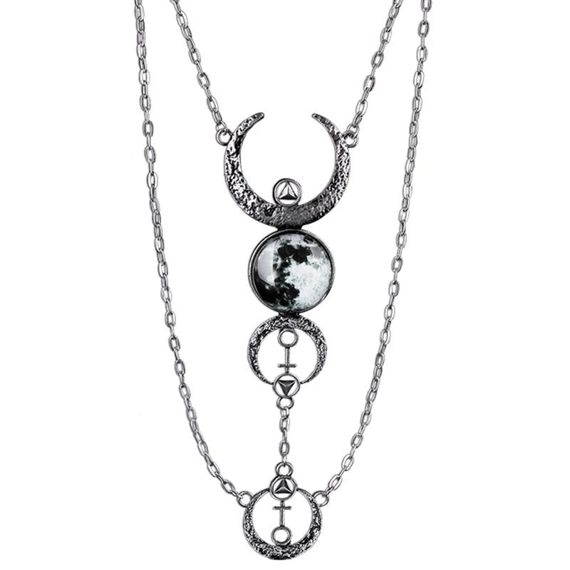 RESTYLE Moon Phase Maiden Necklace - Silver Accessories 3 RESTYLE Moon Phase Maiden Necklace - Silver Accessories