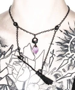 RESTYLE Flying Broom Necklace - Black