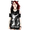 RESTYLE Goth Live By The Moon Cold Shoulder T-Shirt
