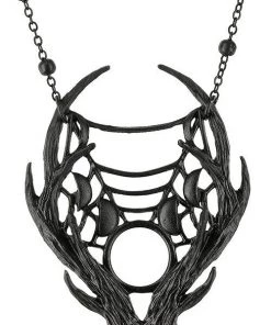 RESTYLE Accessories Moon Antlers Necklace - Black