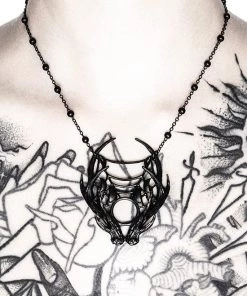 RESTYLE Accessories Moon Antlers Necklace - Black