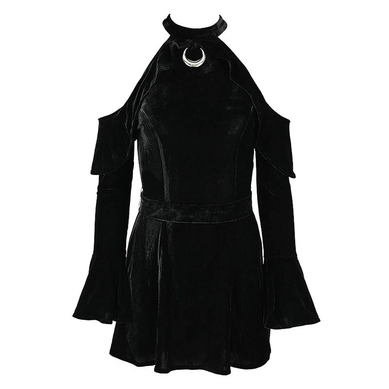 RESTYLE Clothing Velvet Moon Halter Mini Dress 7 RESTYLE Clothing Velvet Moon Halter Mini Dress