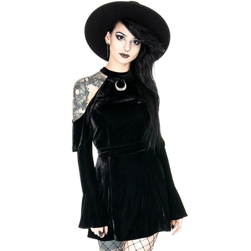 RESTYLE Clothing Velvet Moon Halter Mini Dress 6 RESTYLE Clothing Velvet Moon Halter Mini Dress