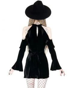 RESTYLE Clothing Velvet Moon Halter Mini Dress 10 RESTYLE Clothing Velvet Moon Halter Mini Dress