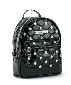 Rock Rebel Horror Black Glitter Unicorn Studded Backpack Purse (IN STOCK)